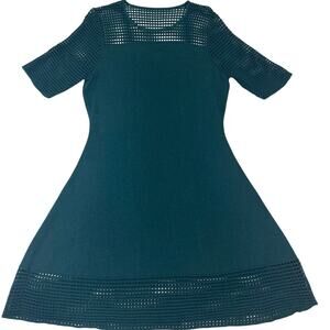 Db Established 1962 Green 3/4 Short Sleeve Knit Fishnet Dress women’s size XL